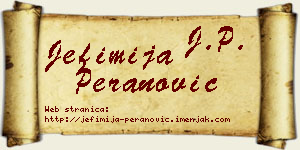 Jefimija Peranović vizit kartica